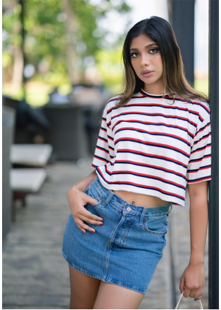 MIA RELAXED STRIPE T SHIRT 